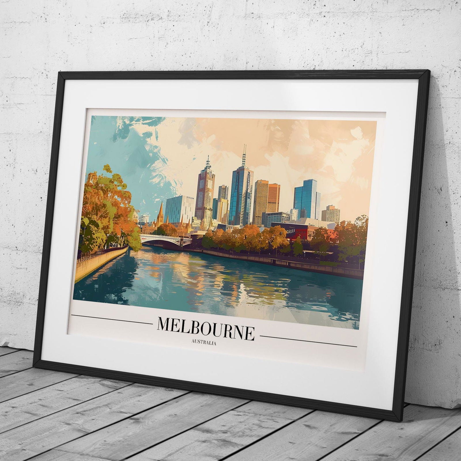 Melbourne Australia City World Travel - Rolled Poster Wall Art Print | House Prints