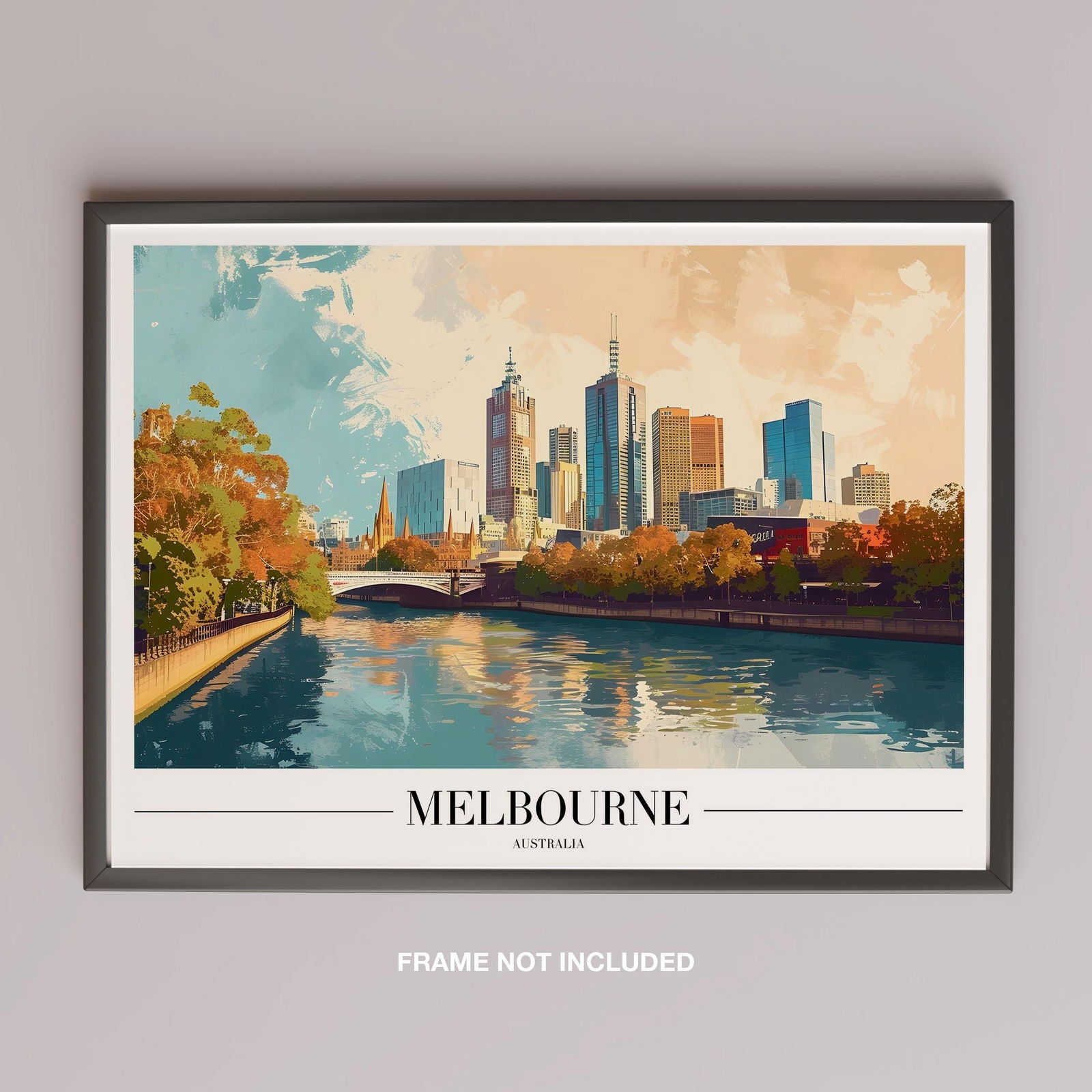 Melbourne Australia City World Travel - Rolled Poster Wall Art Print | House Prints