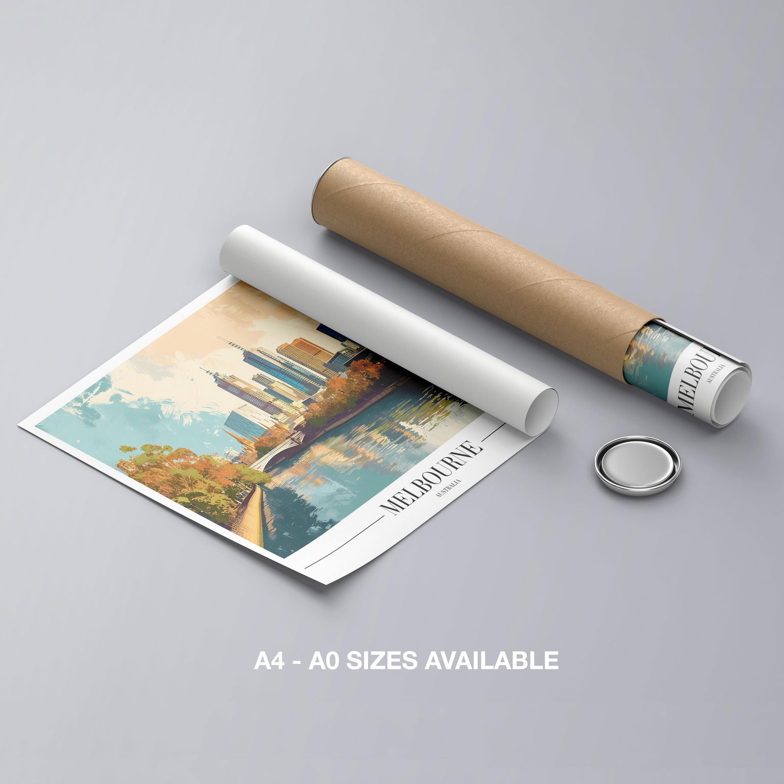 Melbourne Australia City World Travel - Rolled Poster Wall Art Print | House Prints
