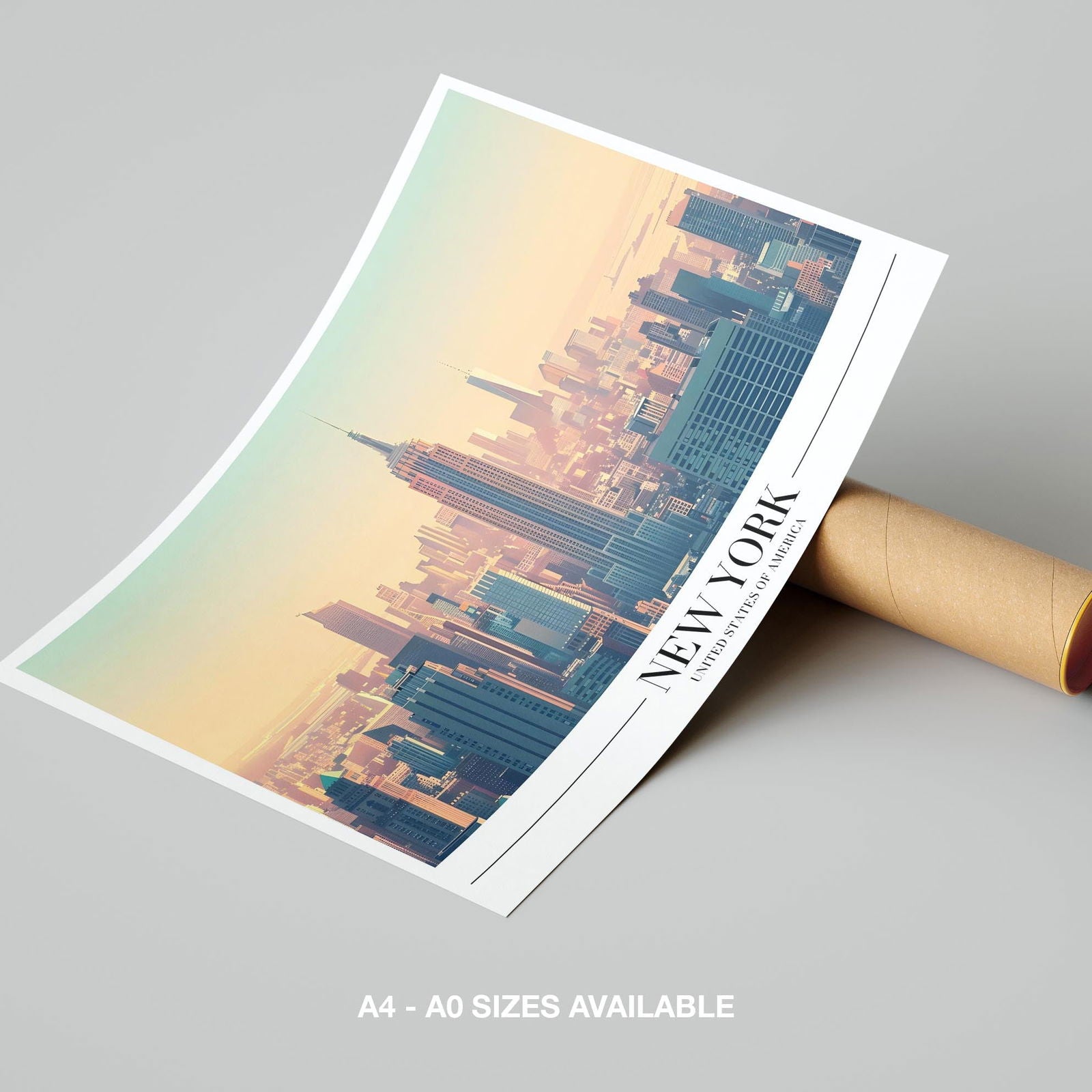 Iconic New York City NYC World Travel - Rolled Poster Wall Art Print - House Prints