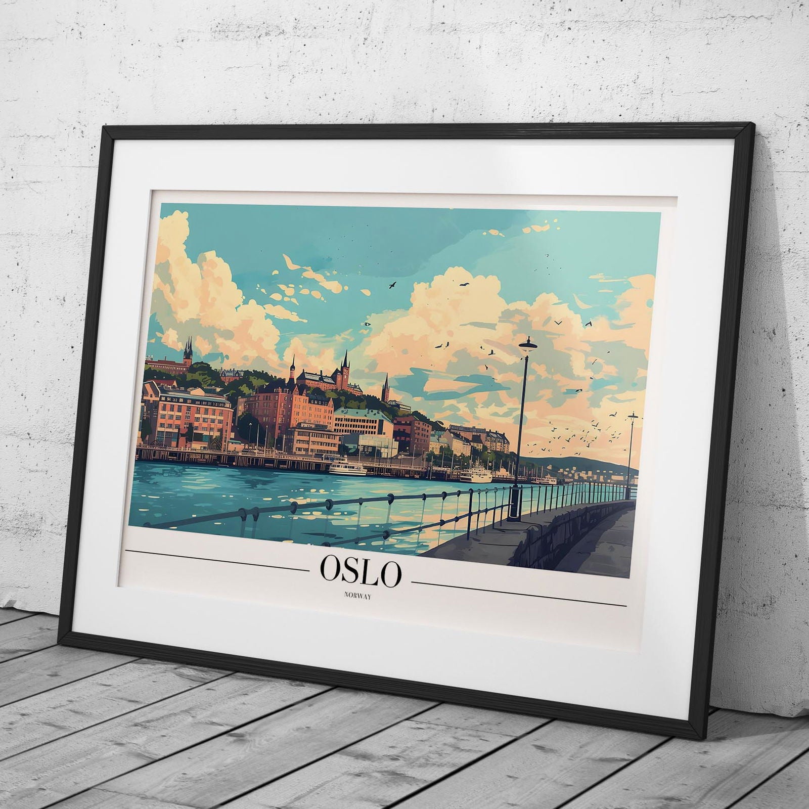 Scenic Oslo Norway World Travel - Rolled Poster Art Print | House Prints