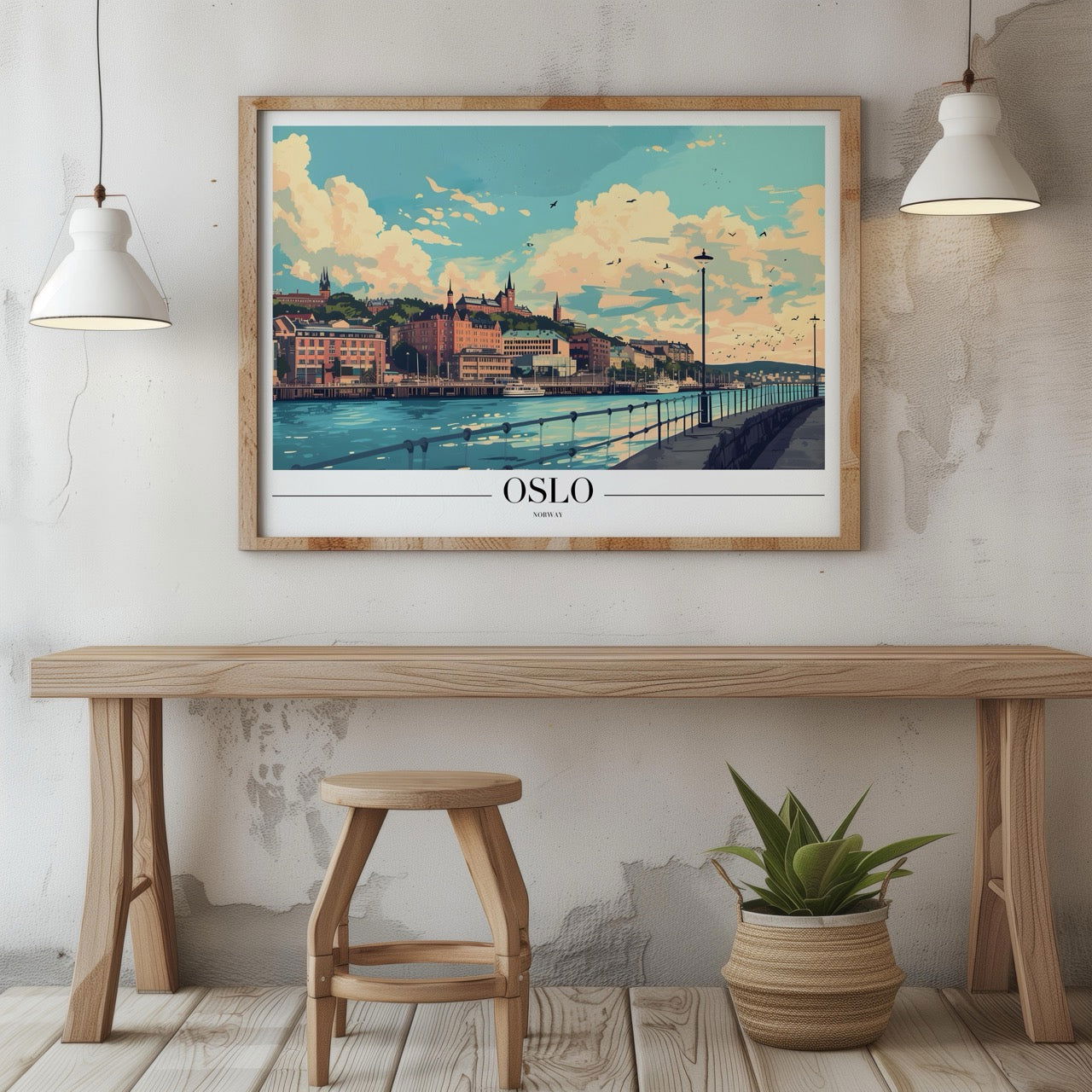 Scenic Oslo Norway World Travel - Rolled Poster Art Print | House Prints