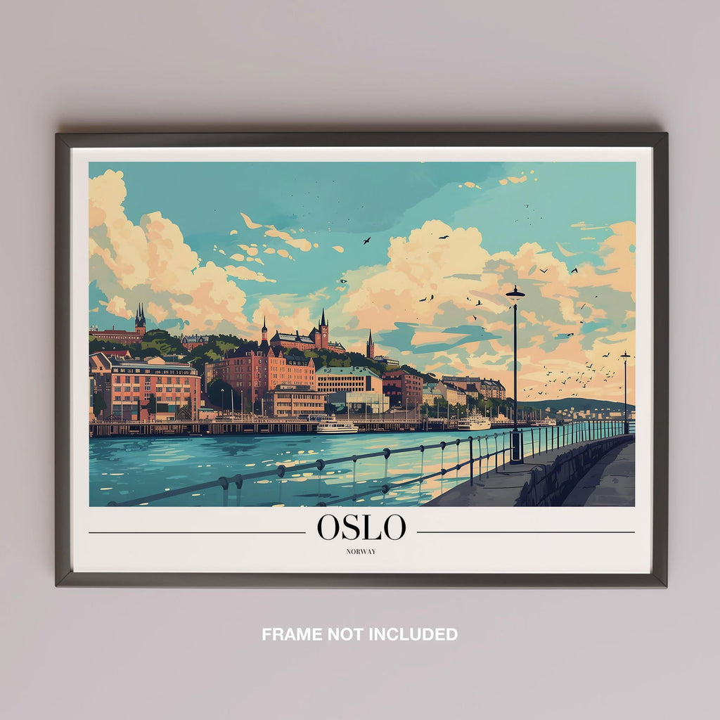 Scenic Oslo Norway World Travel - Rolled Poster Art Print | House Prints