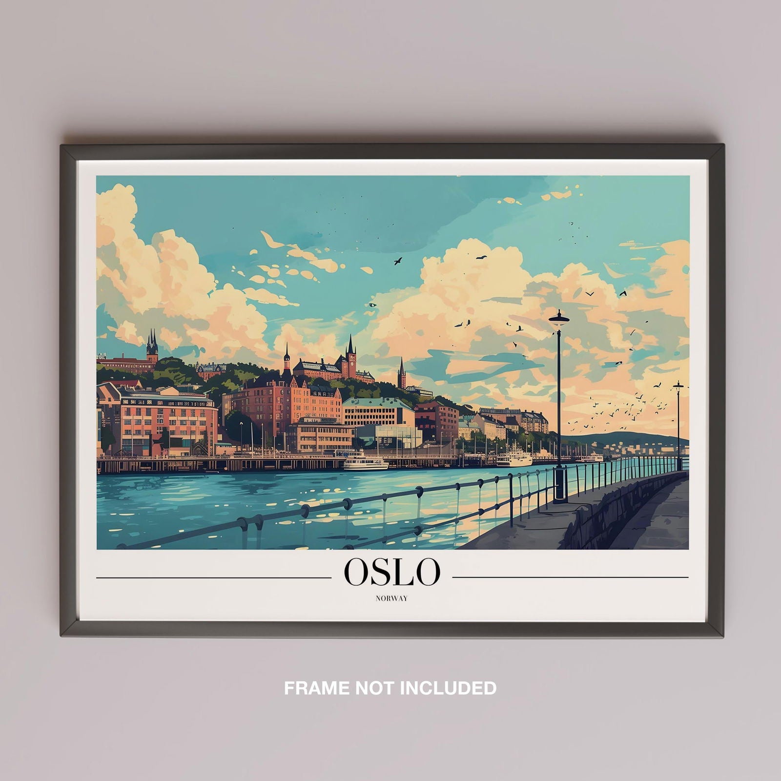 Scenic Oslo Norway World Travel - Rolled Poster Art Print | House Prints