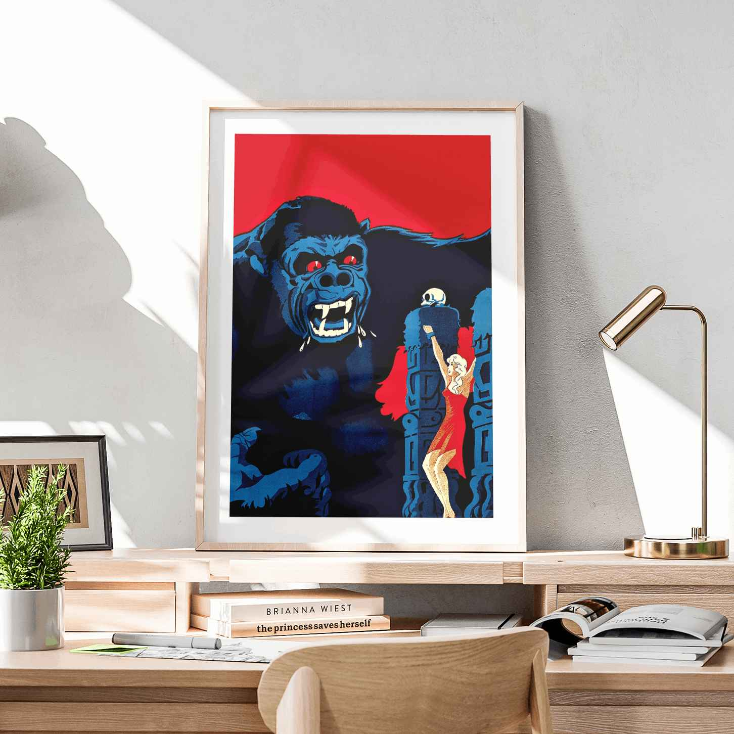 Vintage Retro King Kong Movie - Rolled Poster Wall Art Print - House Prints