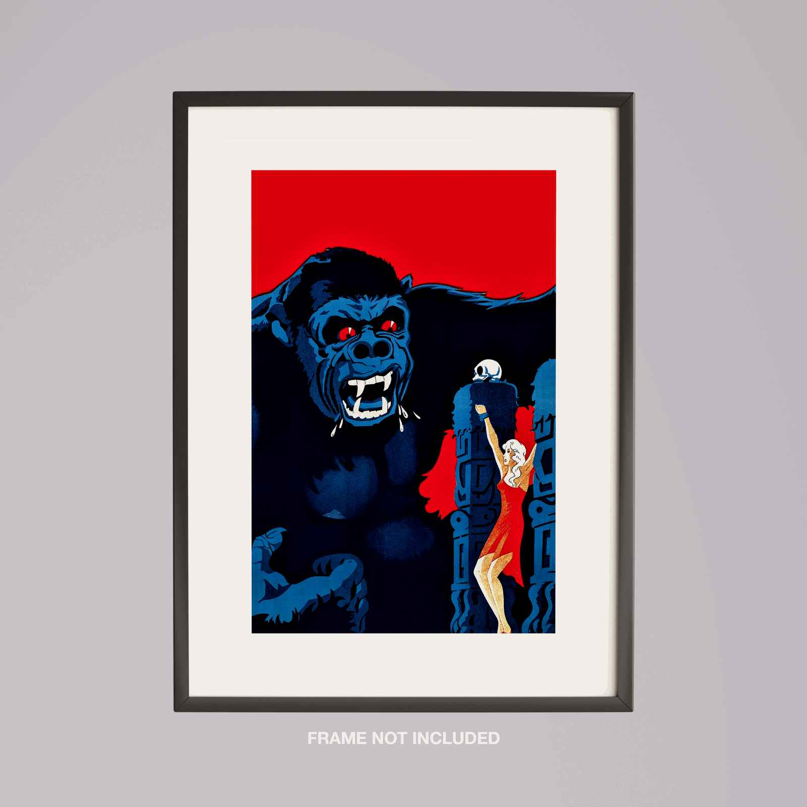 Vintage Retro King Kong Movie - Rolled Poster Wall Art Print - House Prints
