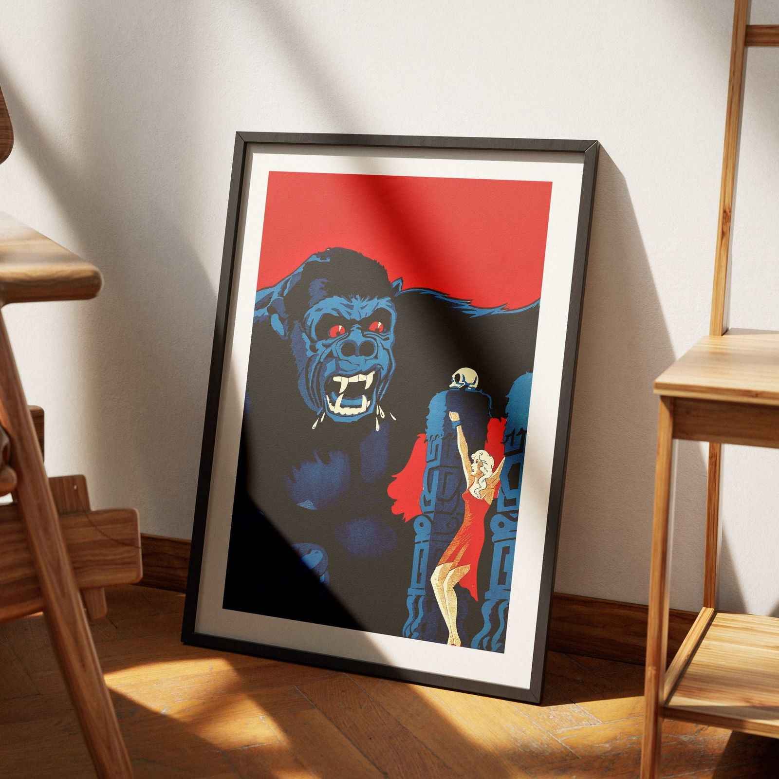 Vintage Retro King Kong Movie - Rolled Poster Wall Art Print - House Prints