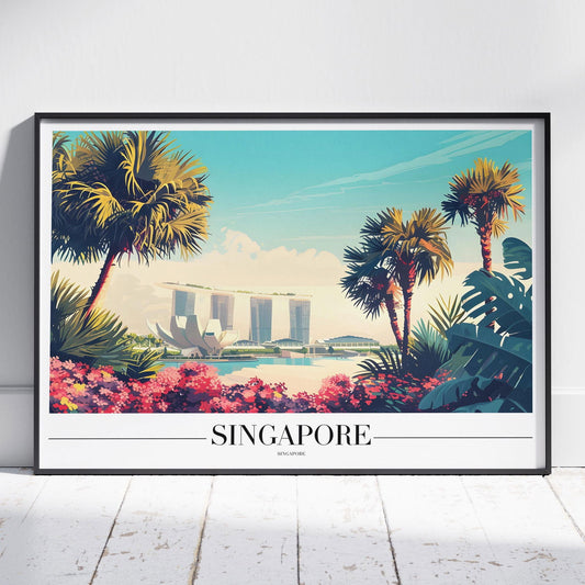 Vibrant Singapore City World Travel - Rolled Poster Art Print - House Prints