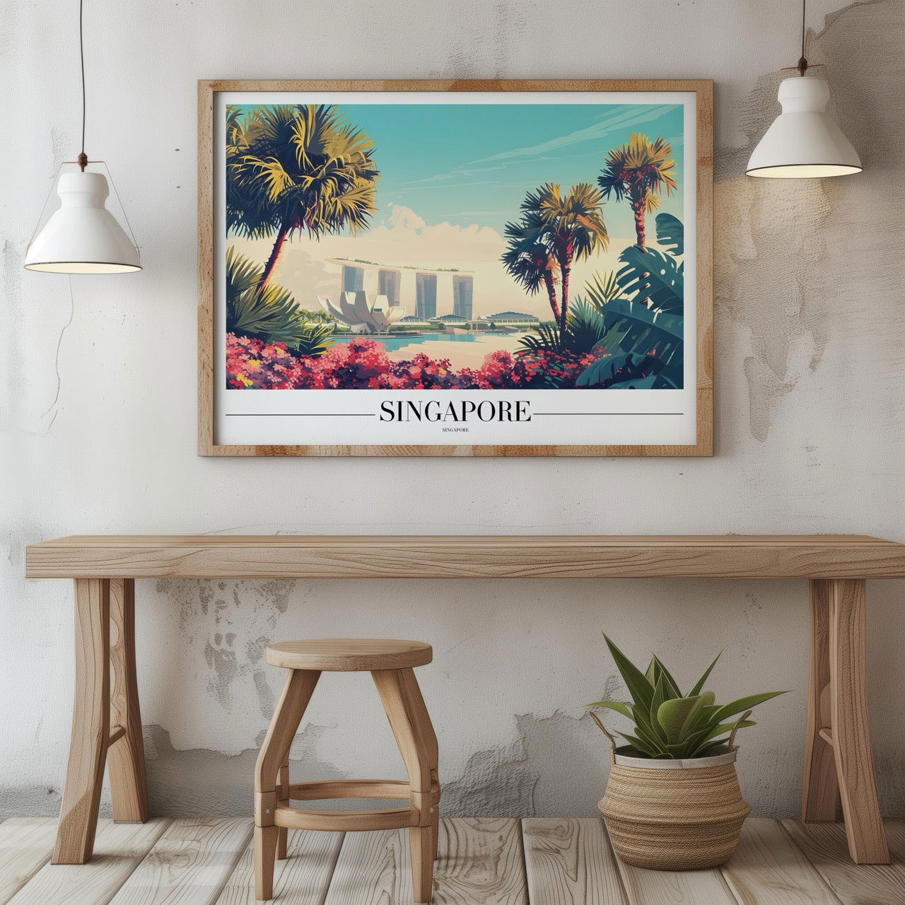 Vibrant Singapore City World Travel - Rolled Poster Art Print | House Prints