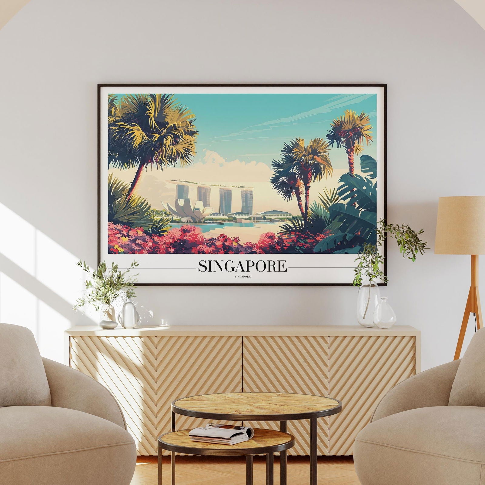 Vibrant Singapore City World Travel - Rolled Poster Art Print | House Prints