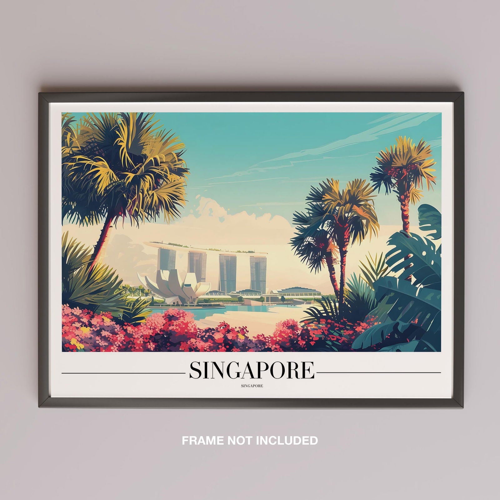 Vibrant Singapore City World Travel - Rolled Poster Art Print | House Prints