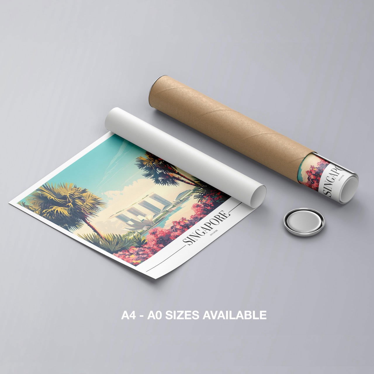 Vibrant Singapore City World Travel - Rolled Poster Art Print | House Prints