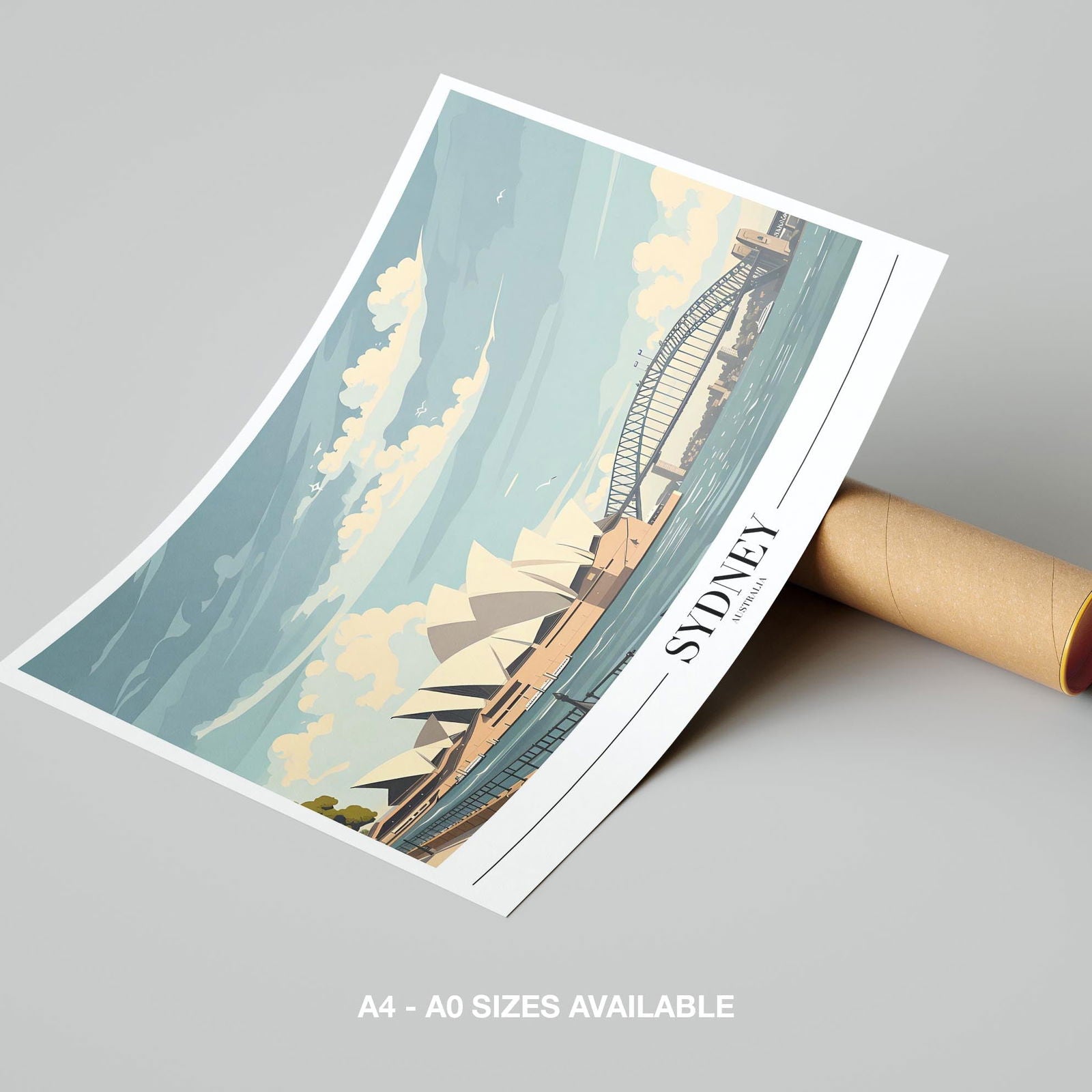 Iconic Sydney Australia World Travel - Rolled Poster Art Print | House Prints
