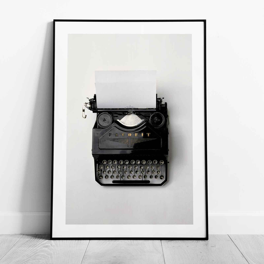 Vintage Type Writer Classic Typing - Rolled Poster Wall Art Print - House Prints