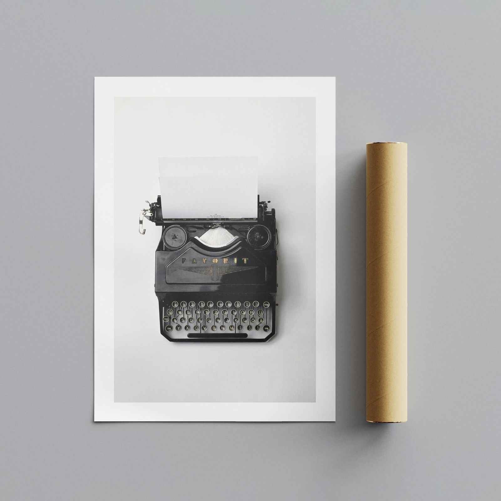 Vintage Type Writer Classic Typing - Rolled Poster Wall Art Print | House Prints