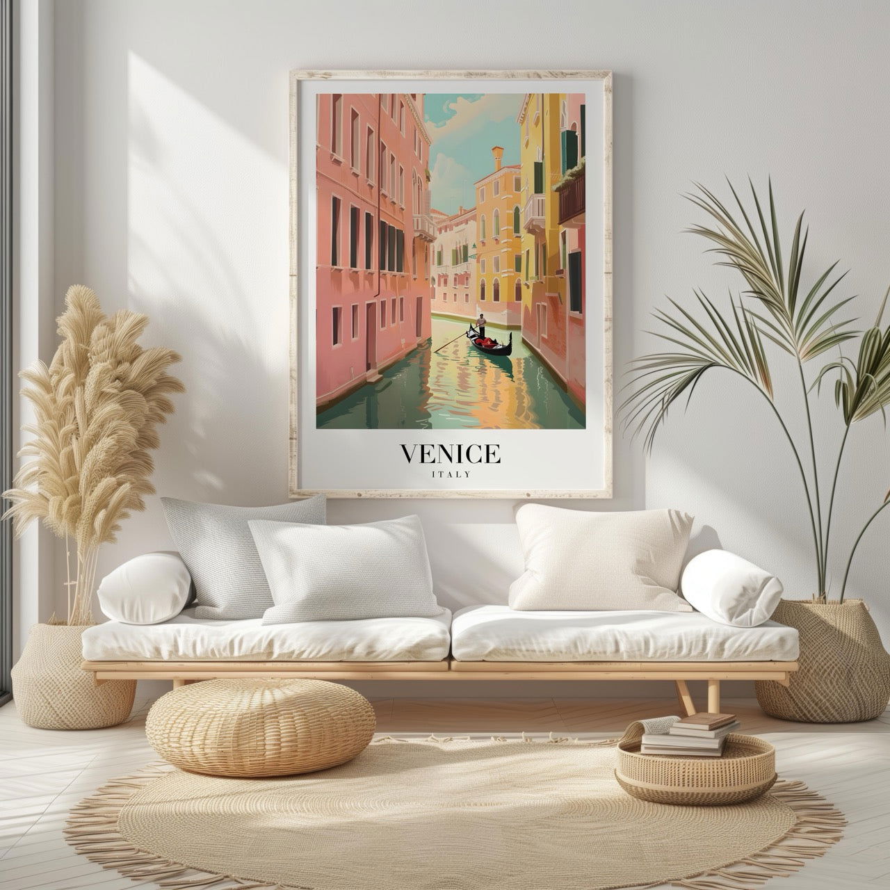 Serene Gondola in Venice Italy - Vintage Rolled Poster Wall Art Print | House Prints