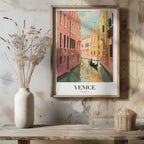 Serene Gondola in Venice Italy - Vintage Rolled Poster Wall Art Print | House Prints