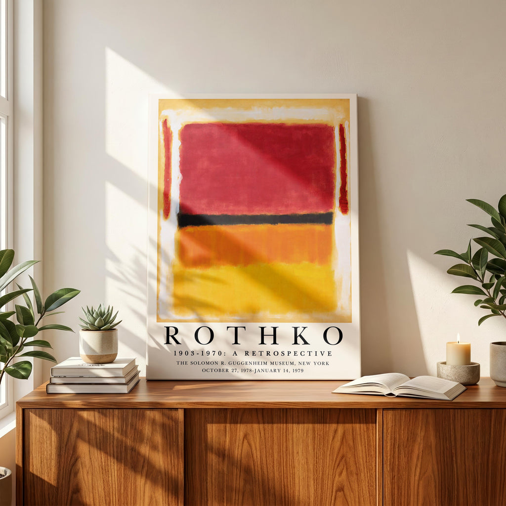 Violet Black Orange Yellow 1949 Exhibiton - Mark Rothko - Framed Canvas Wall Art Print