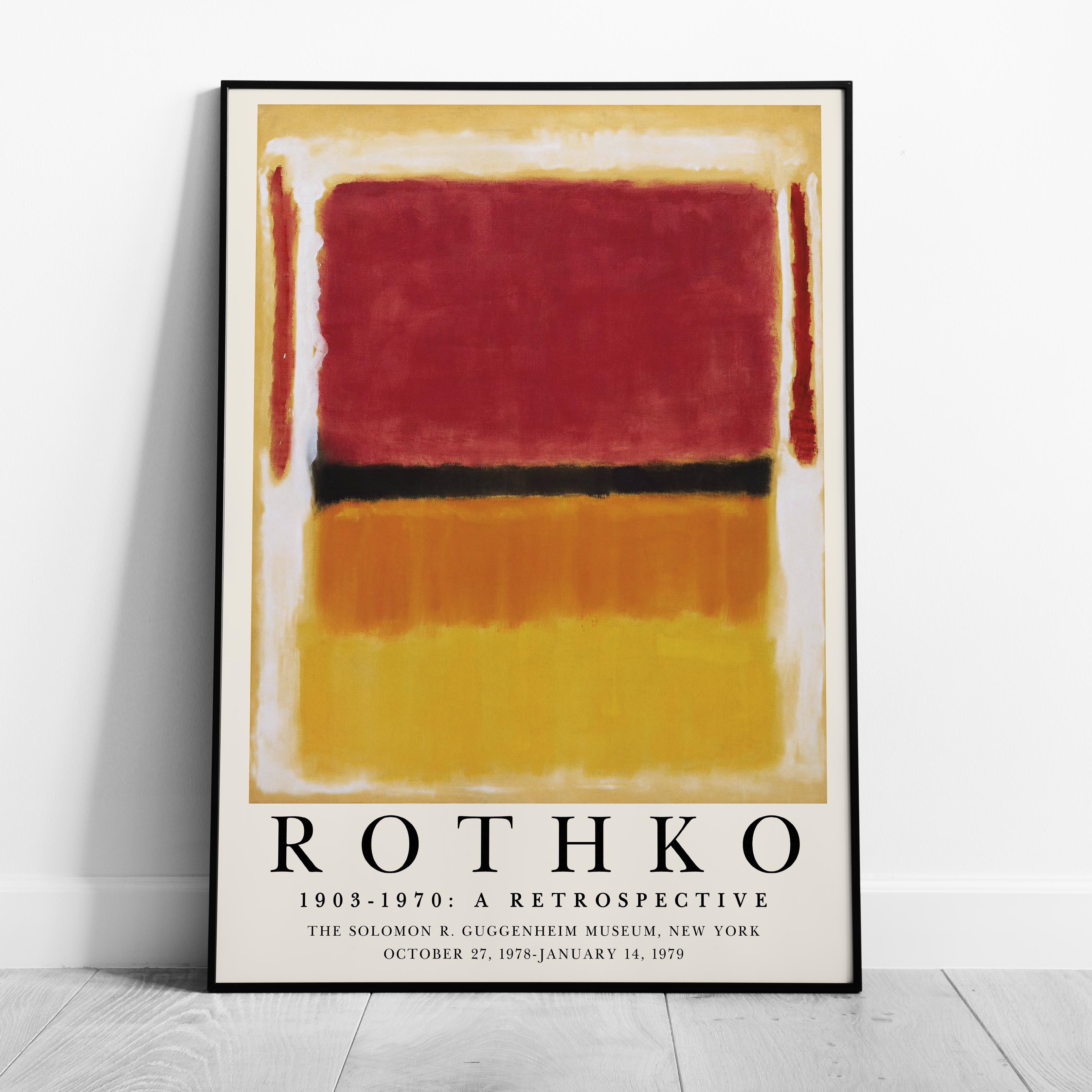 Violet Black Orange Yellow 1949 Exhibiton - Mark Rothko - Rolled Poster Wall Art Print | House Prints