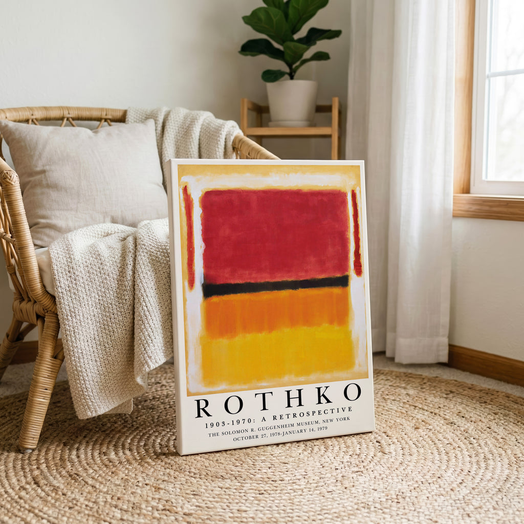 Violet Black Orange Yellow 1949 Exhibiton - Mark Rothko - Framed Canvas Wall Art Print