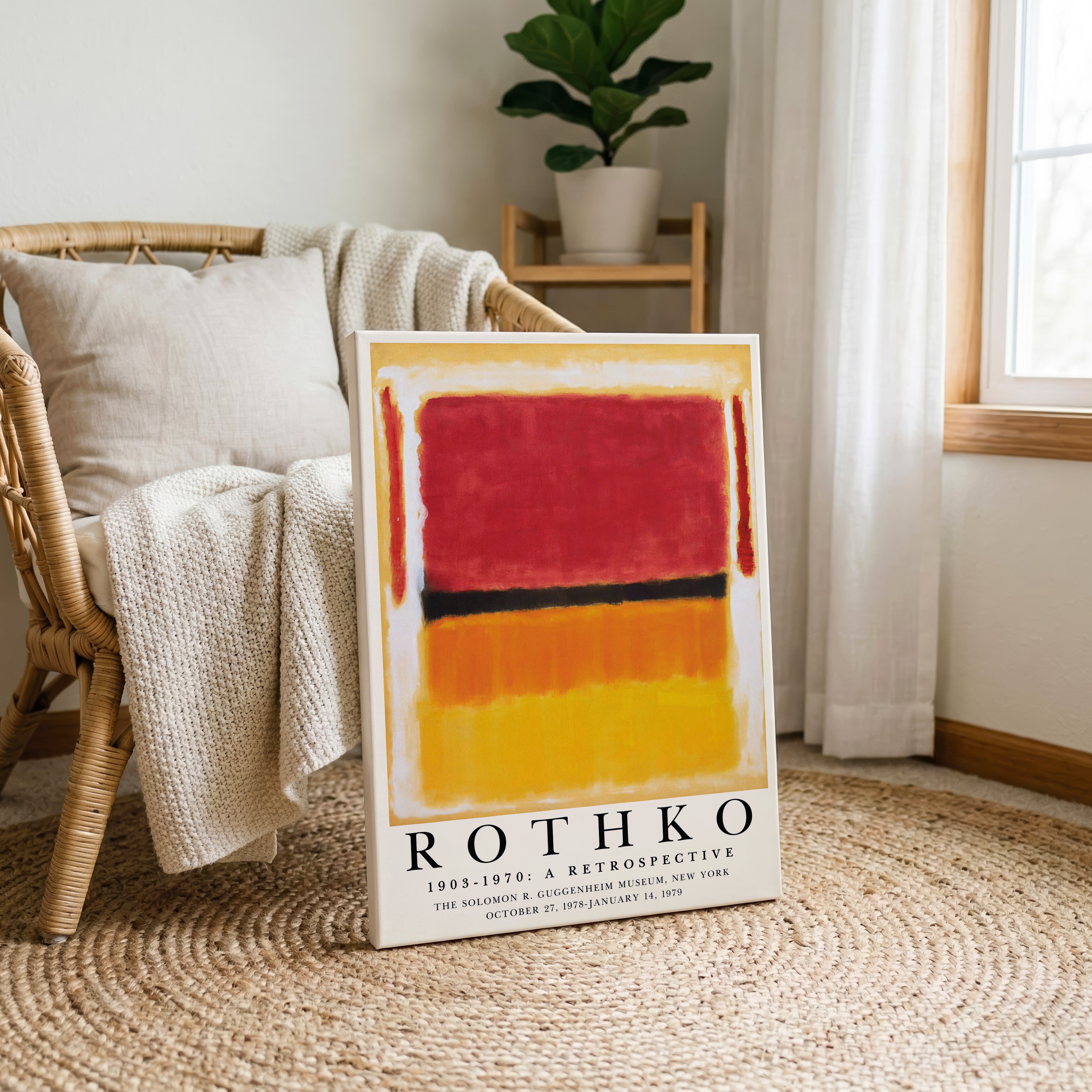 Violet Black Orange Yellow 1949 Exhibiton - Mark Rothko - Framed Canvas Wall Art Print