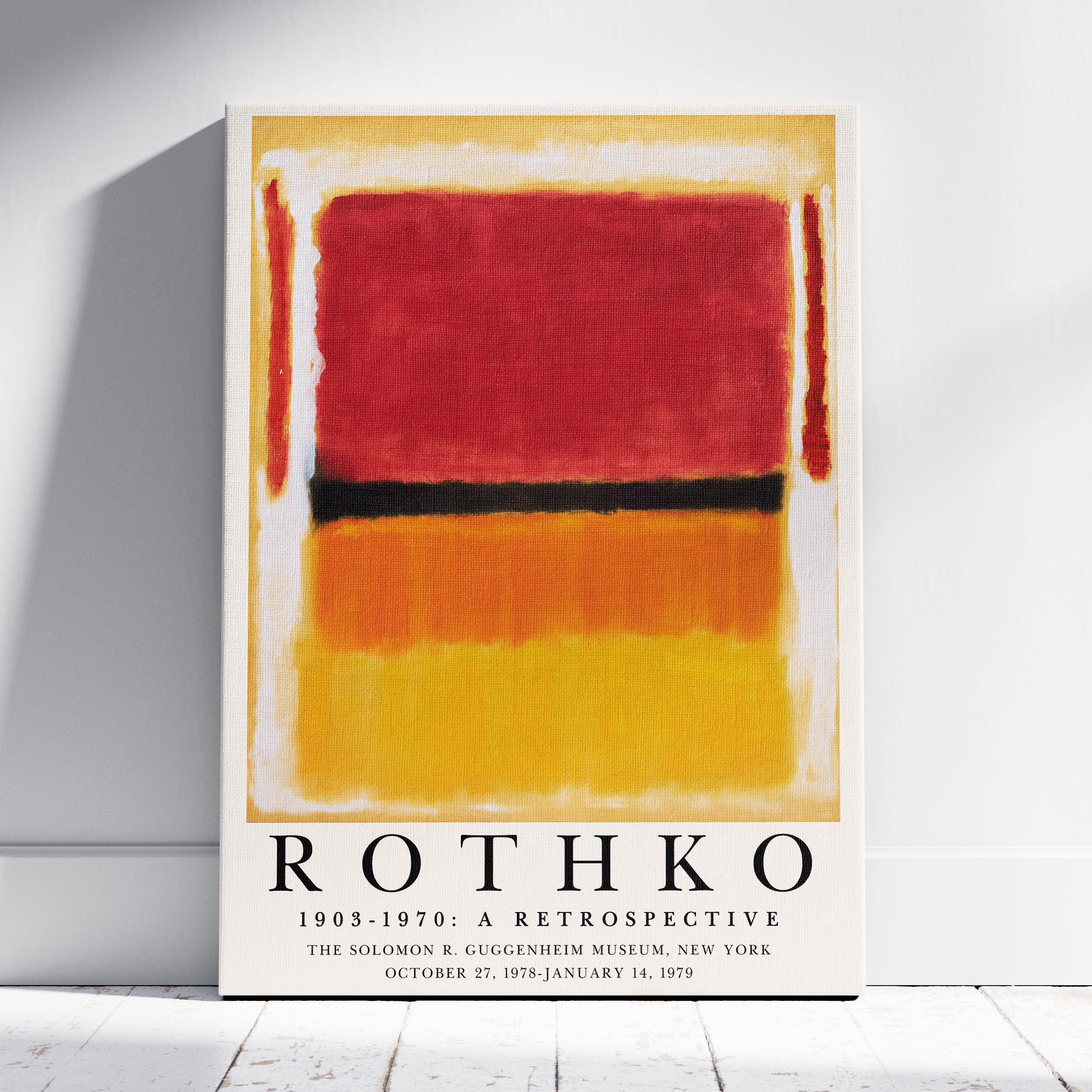 Violet Black Orange Yellow 1949 Exhibiton - Mark Rothko - Framed Canvas Wall Art Print