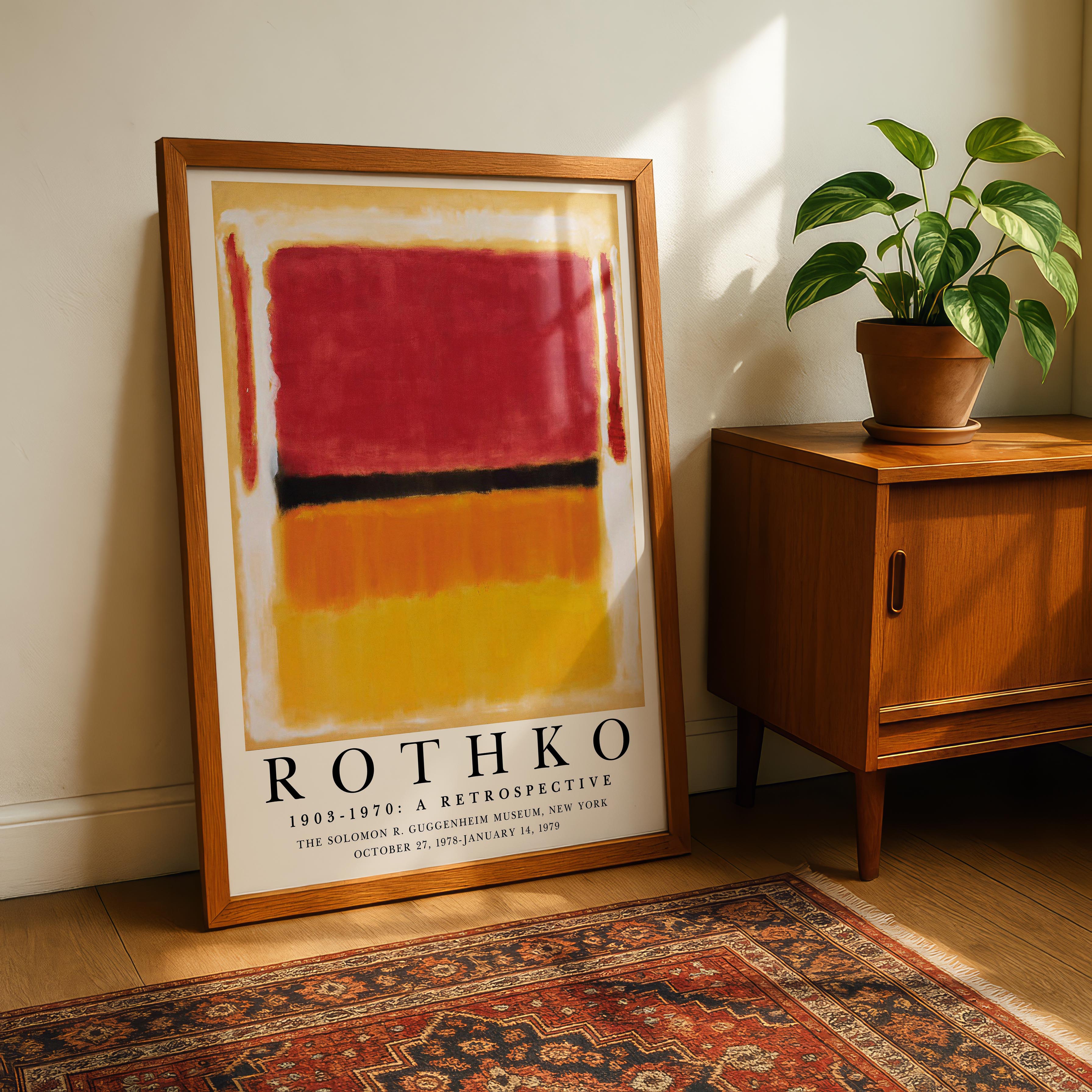 Violet Black Orange Yellow 1949 Exhibiton - Mark Rothko - Rolled Poster Wall Art Print | House Prints