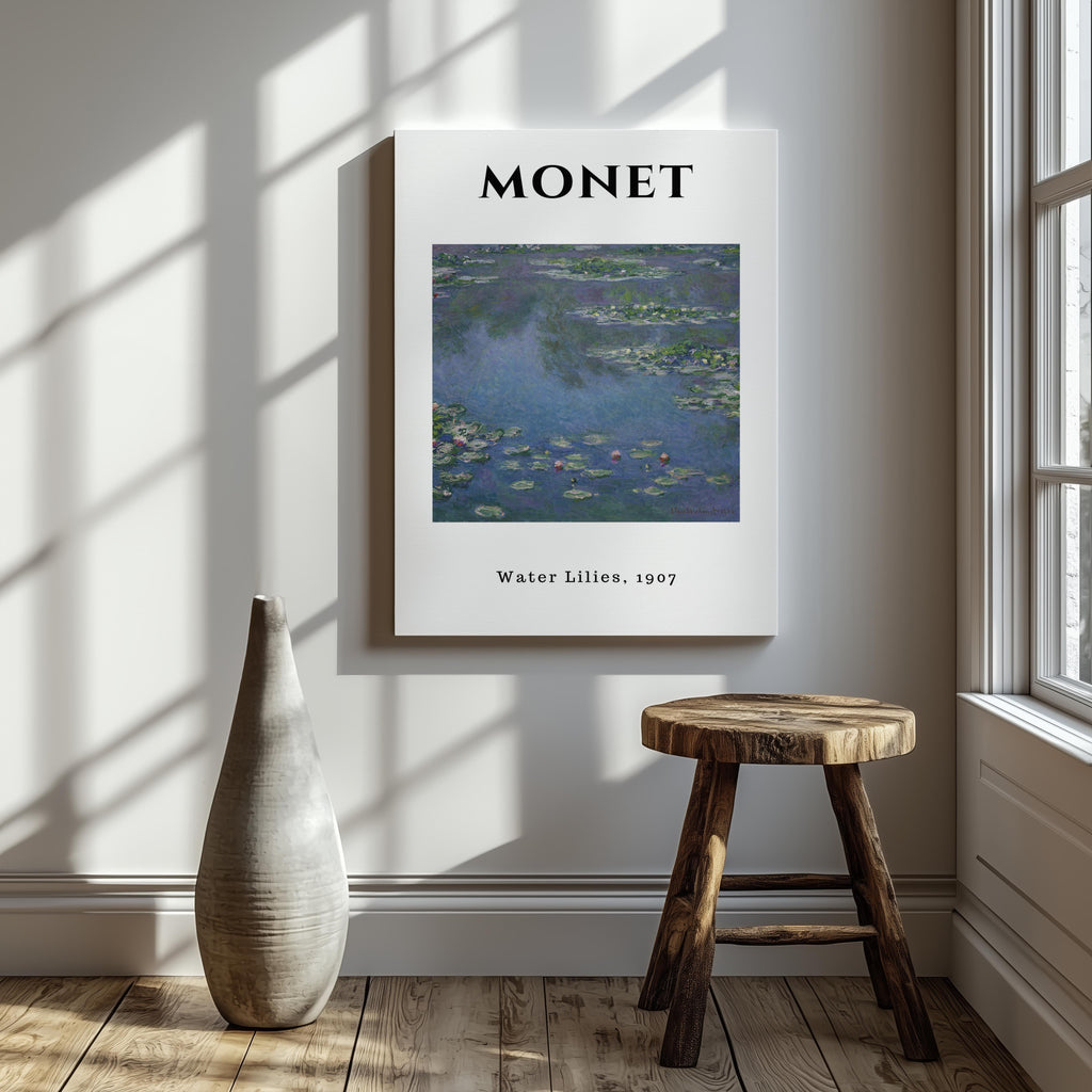 Water Lilies Art Exhibition - Claude Monét - Framed Canvas Wall Art Print | House Prints