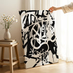 White & Black Punk Graffiti Text - Framed Canvas Wall Art Print | House Prints