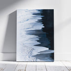 White & Blue Sand Meets the Sea - Framed Canvas Wall Art Print | House Prints