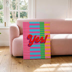 Yes Stripe Hype 5 - Seta Zakian - Framed Canvas Wall Art Print | House Prints