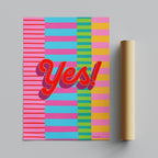 Yes Stripe Hype 5 - Seta Zakian - Rolled Poster Wall Art Print | House Prints