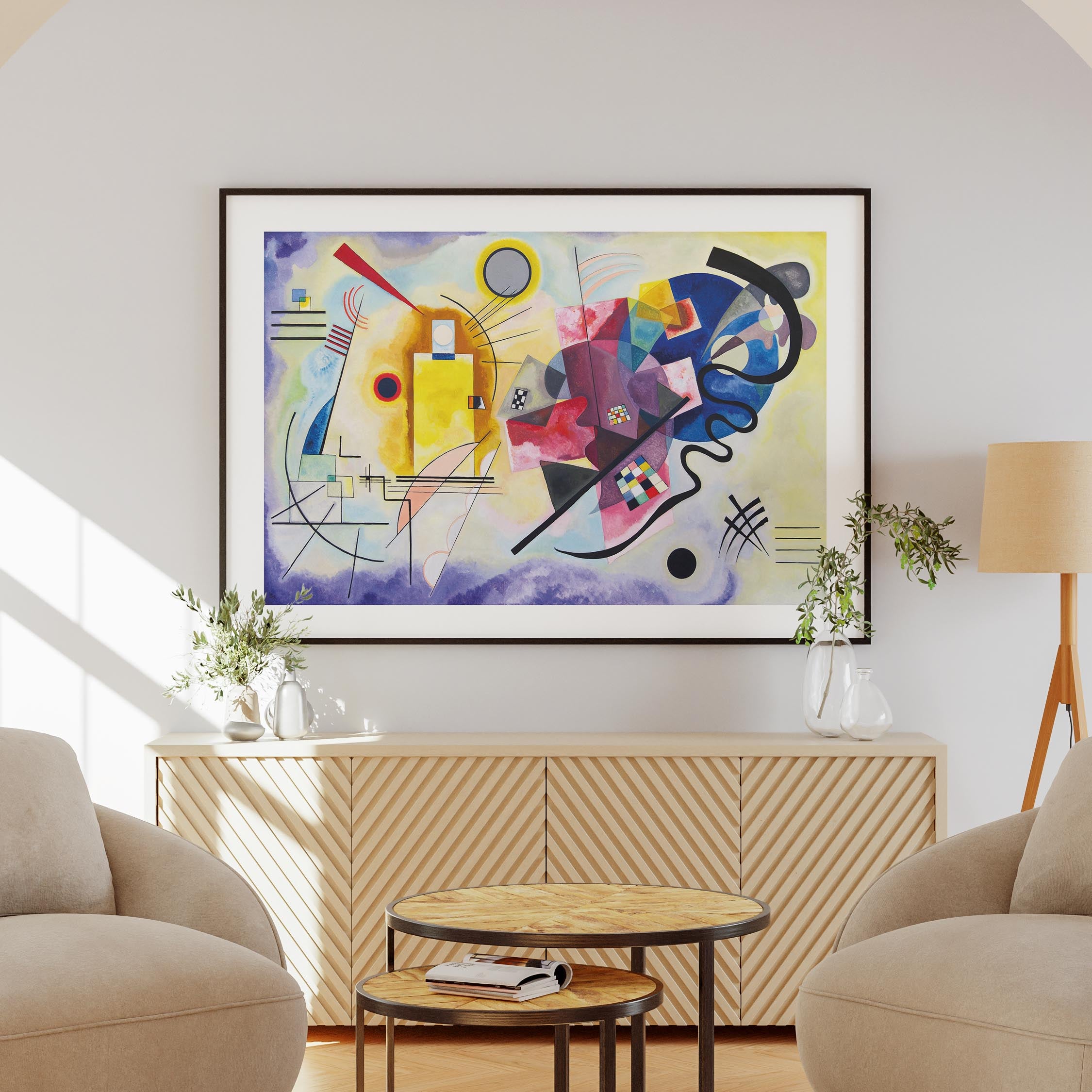 Yellow, Red & Blue - Wassily Kandinsky - Rolled Poster Wall Art Print | House Prints