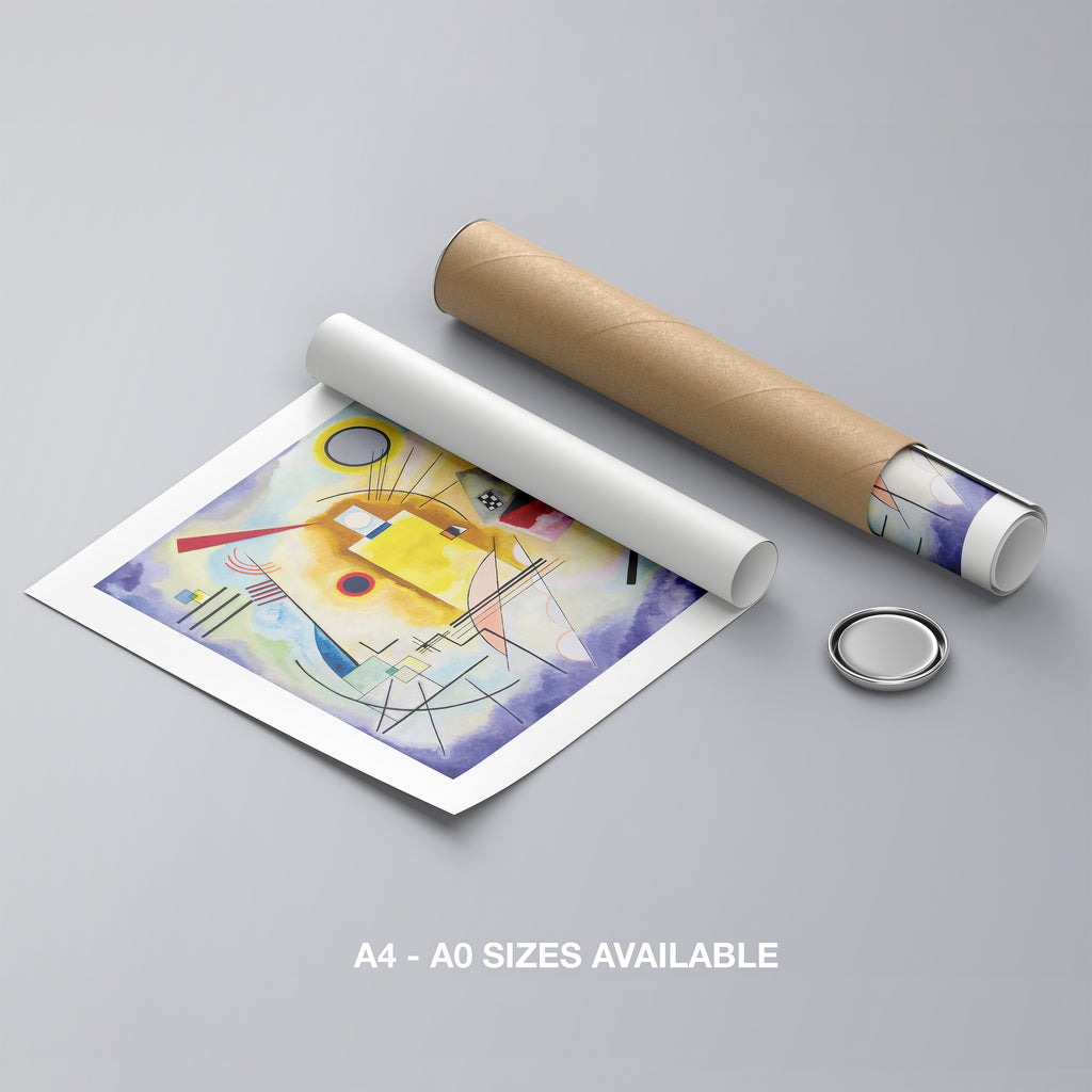 Yellow, Red & Blue - Wassily Kandinsky - Rolled Poster Wall Art Print | House Prints