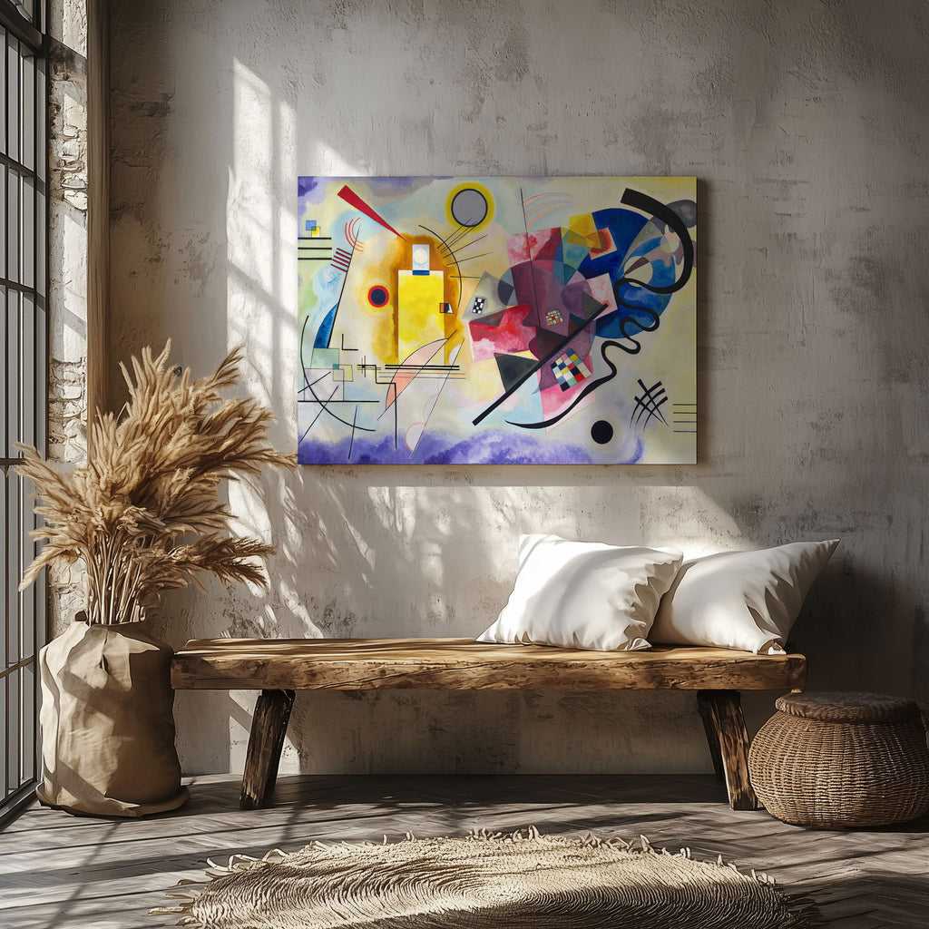Yellow, Red & Blue - Wassily Kandinsky - Framed Canvas Wall Art Print | House Prints