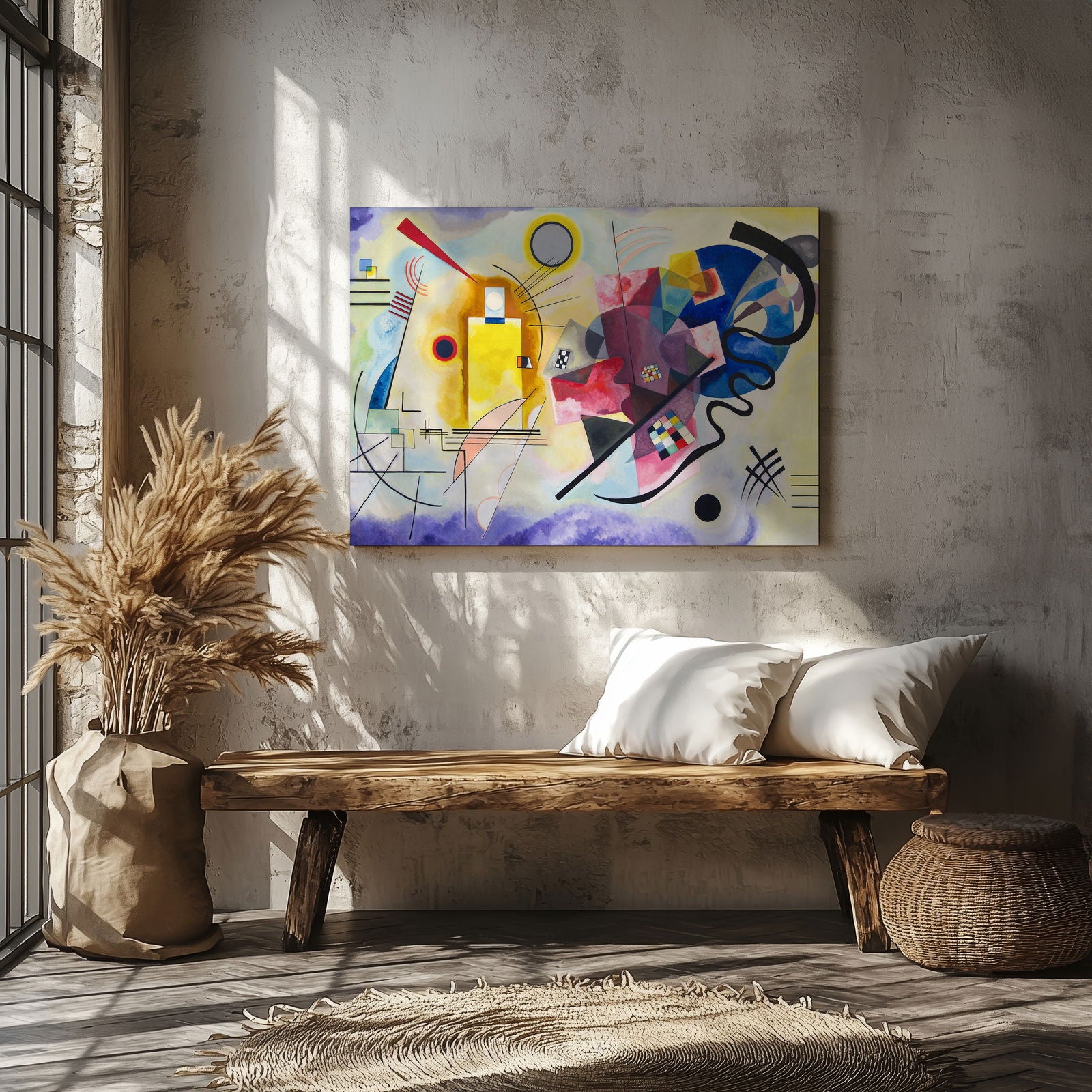 Yellow, Red & Blue - Wassily Kandinsky - Framed Canvas Wall Art Print | House Prints