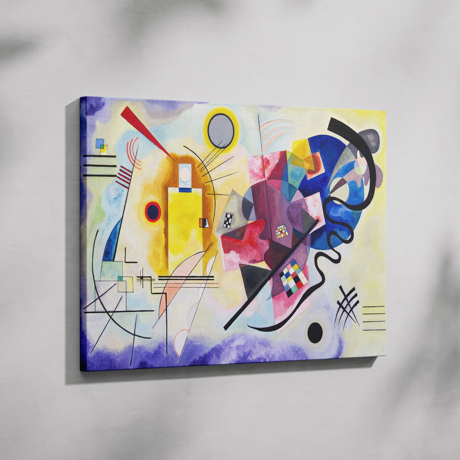Yellow, Red & Blue - Wassily Kandinsky - Framed Canvas Wall Art Print | House Prints