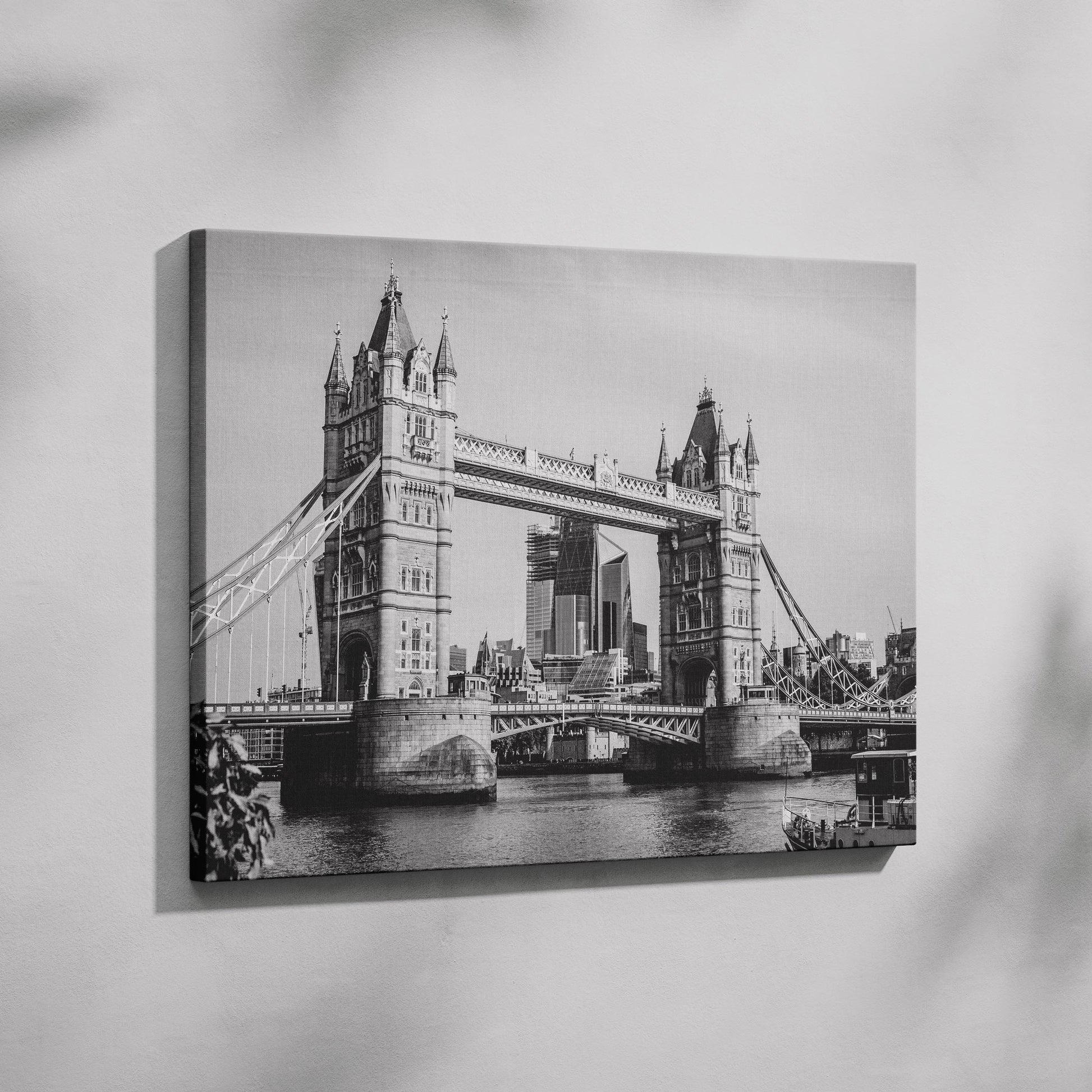 Tower Bridge London in Timeless Elegance - Framed Canvas Wall Art Print - House Prints
