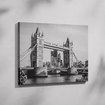 Tower Bridge London in Timeless Elegance - Framed Canvas Wall Art Print - House Prints