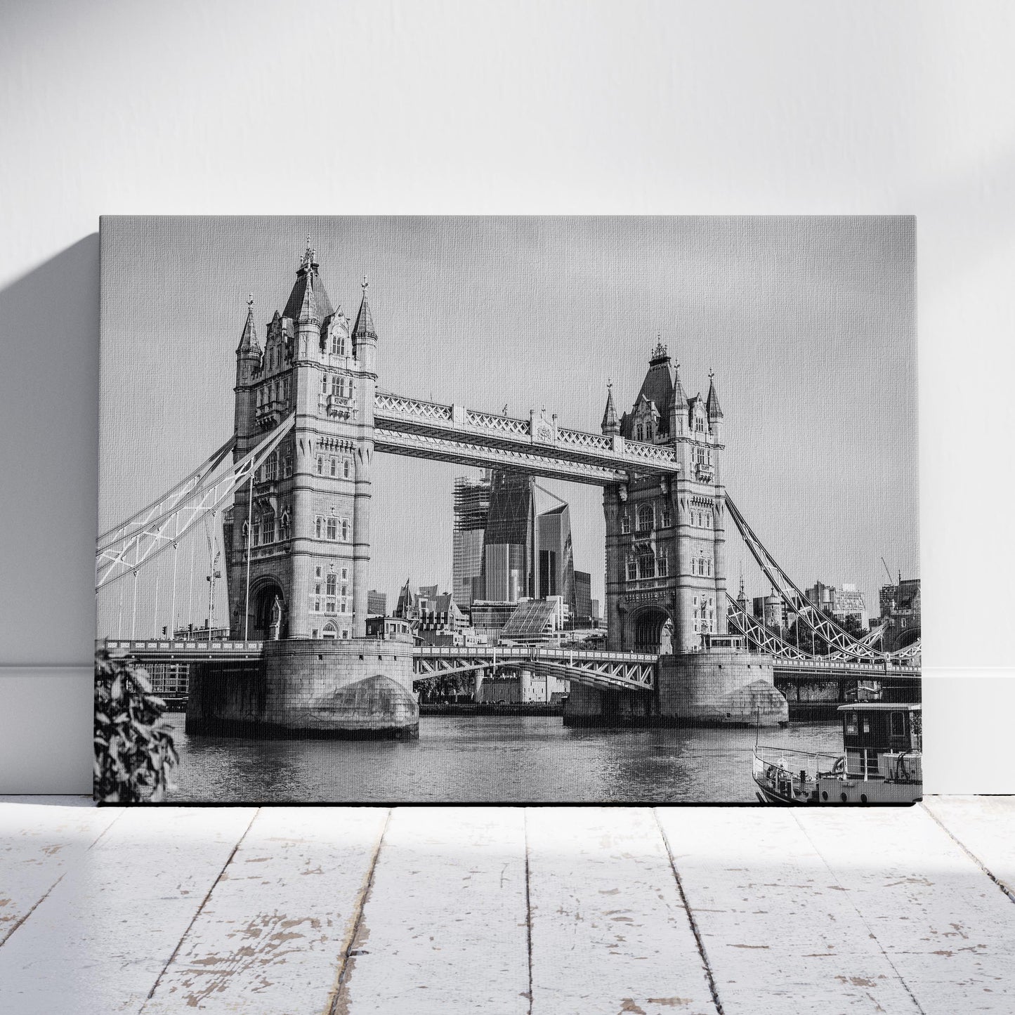 Tower Bridge London in Timeless Elegance - Framed Canvas Wall Art Print - House Prints