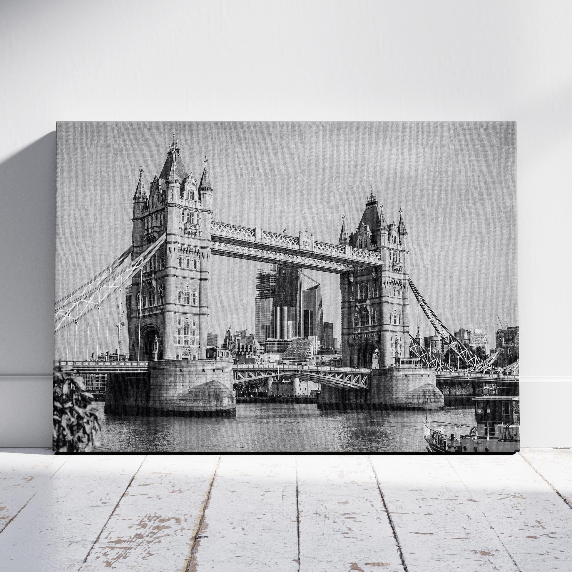 Tower Bridge London in Timeless Elegance - Framed Canvas Wall Art Print - House Prints