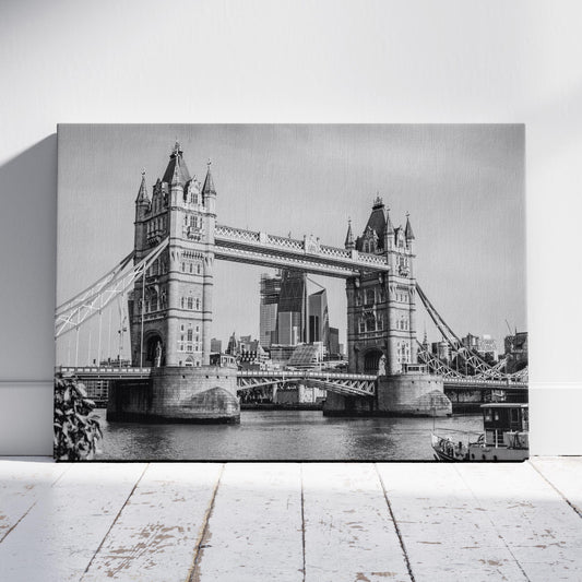 Tower Bridge London in Timeless Elegance - Framed Canvas Wall Art Print - House Prints