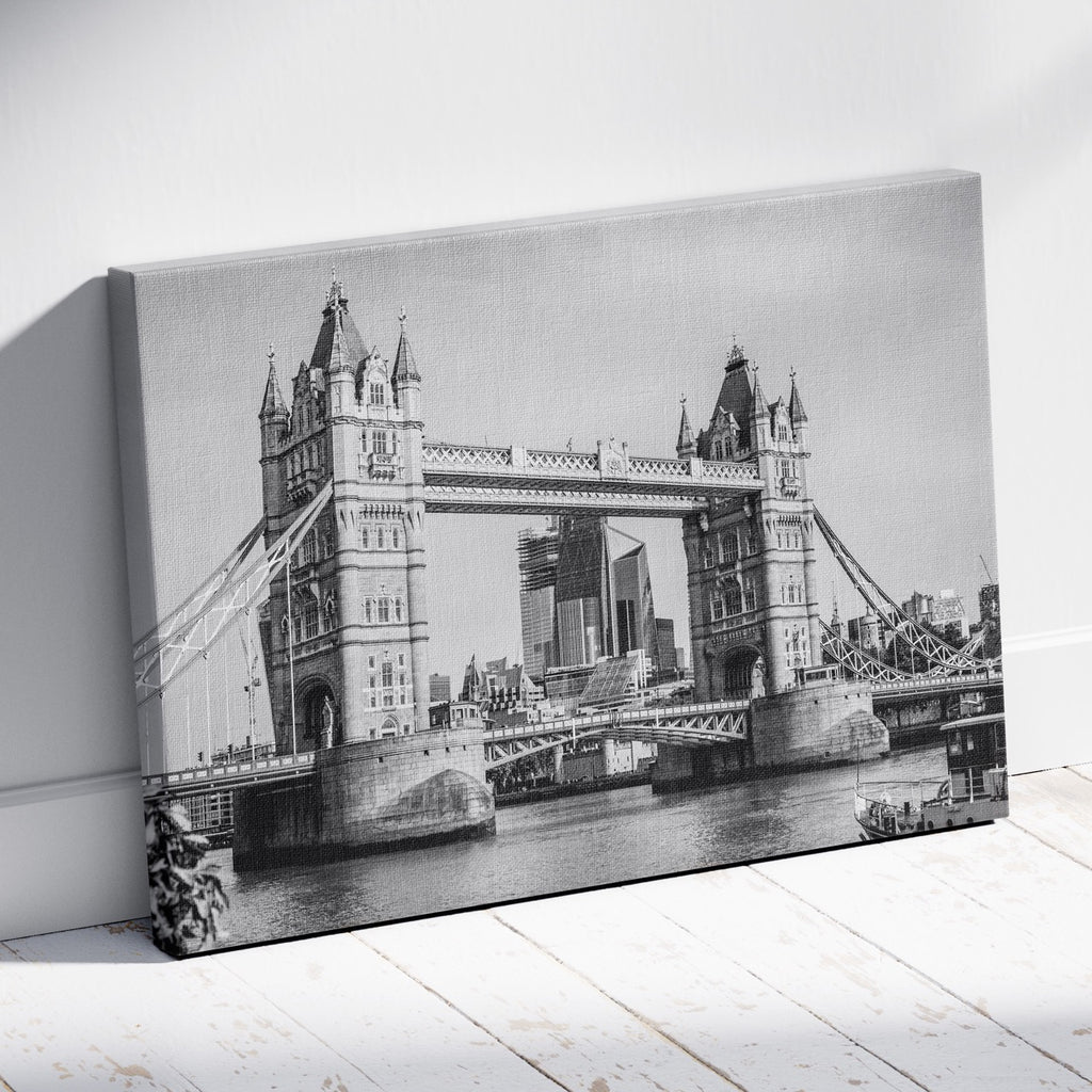 Tower Bridge London in Timeless Elegance - Framed Canvas Wall Art Print | House Prints