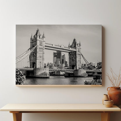 Tower Bridge London in Timeless Elegance - Framed Canvas Wall Art Print - House Prints