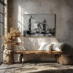 Tower Bridge London in Timeless Elegance - Framed Canvas Wall Art Print | House Prints