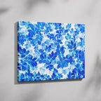 Blooming Blue Botanical Harmony - Framed Canvas Wall Art Print | House Prints