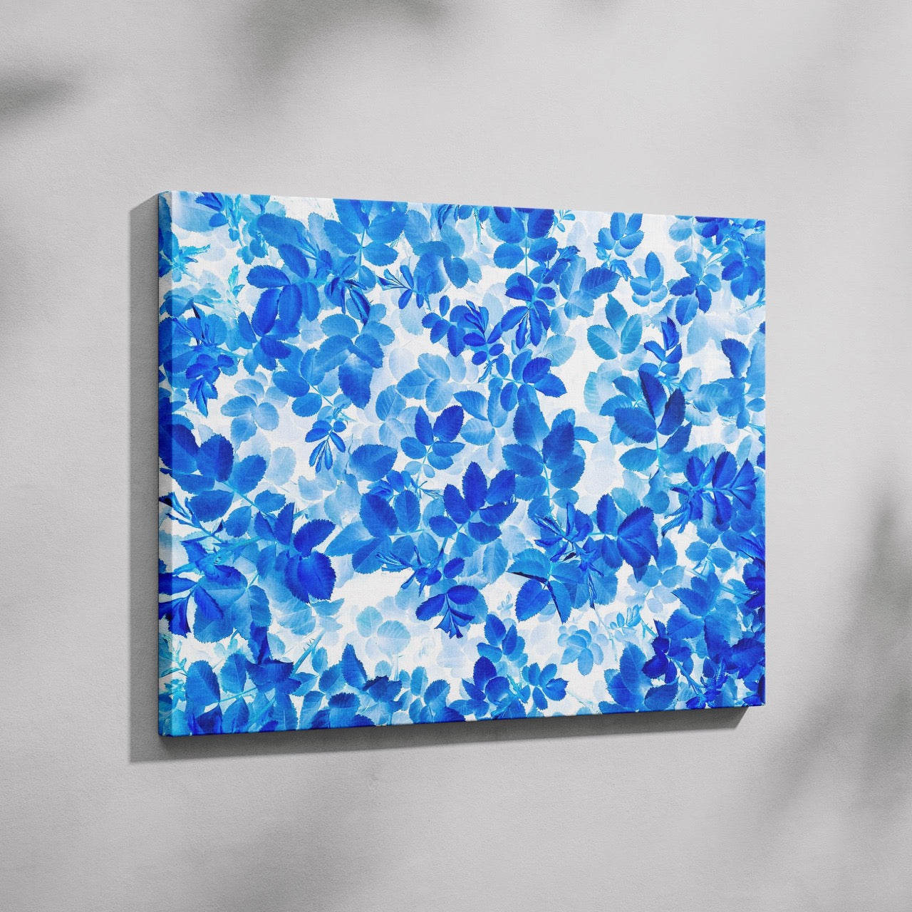 Blooming Blue Botanical Harmony - Framed Canvas Wall Art Print | House Prints