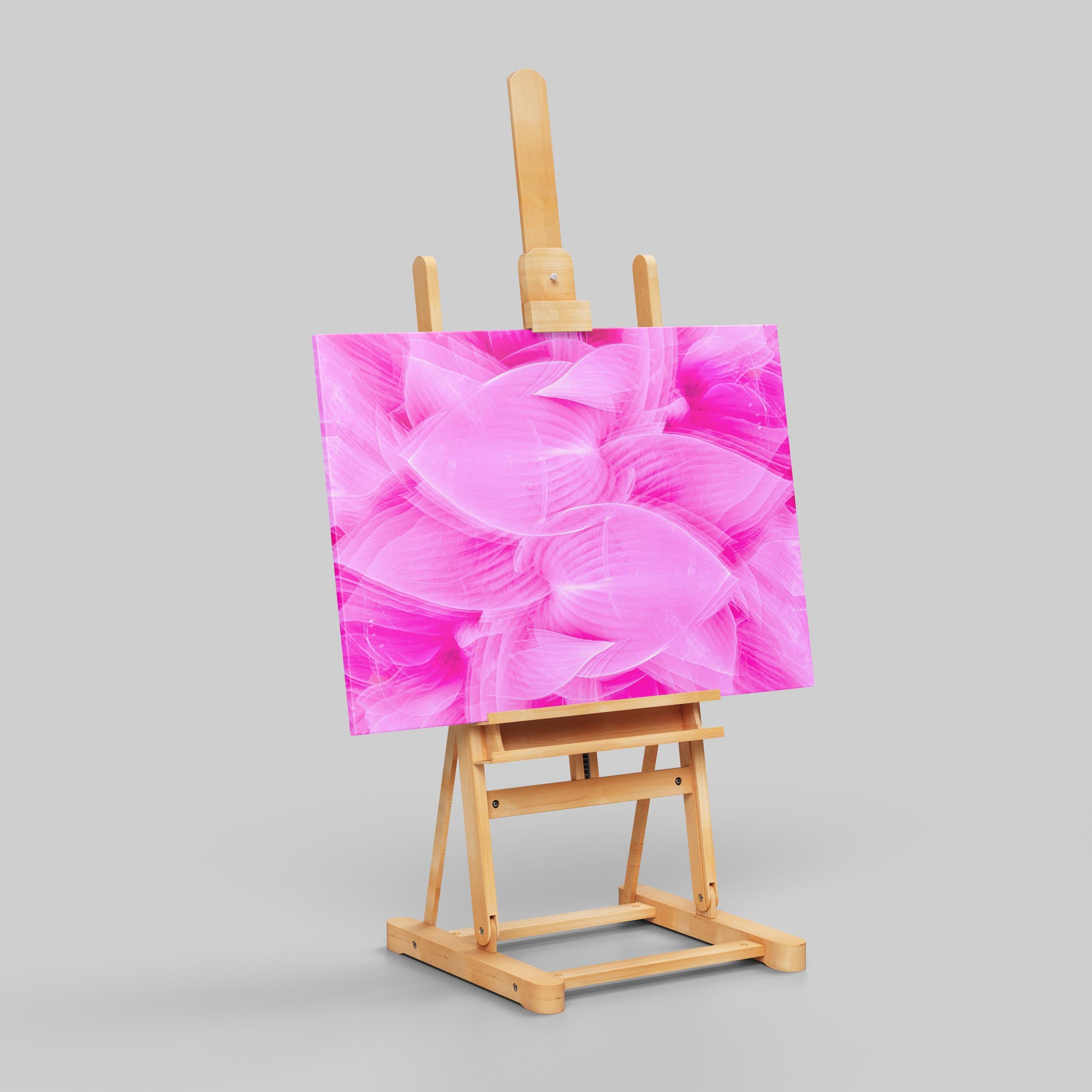 Vibrant Petals in Pink Bloom - Framed Canvas Wall Art Print | House Prints