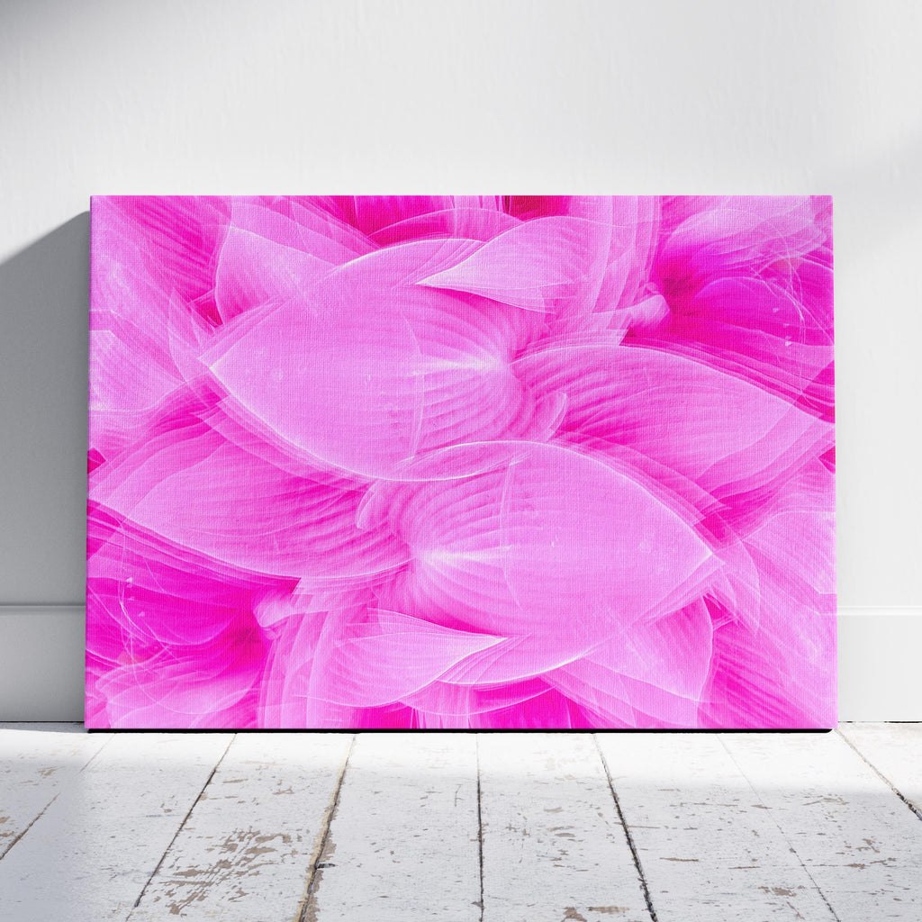 Vibrant Petals in Pink Bloom - Framed Canvas Wall Art Print | House Prints