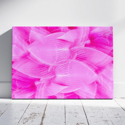 Vibrant Petals in Pink Bloom - Framed Canvas Wall Art Print - House Prints